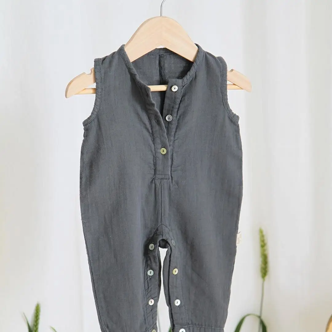 Ins/модные детские комбинезоны для мальчиков и девочек Повседневная льняная