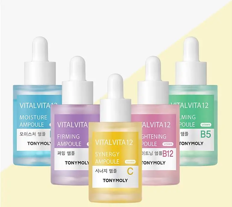 Корея Косметика Vital Vita 12 ампул 30 мл Сыворотка для лица витаминный крем устойчивое восстановление кожи против морщин, акне Лечение Уход за кожей