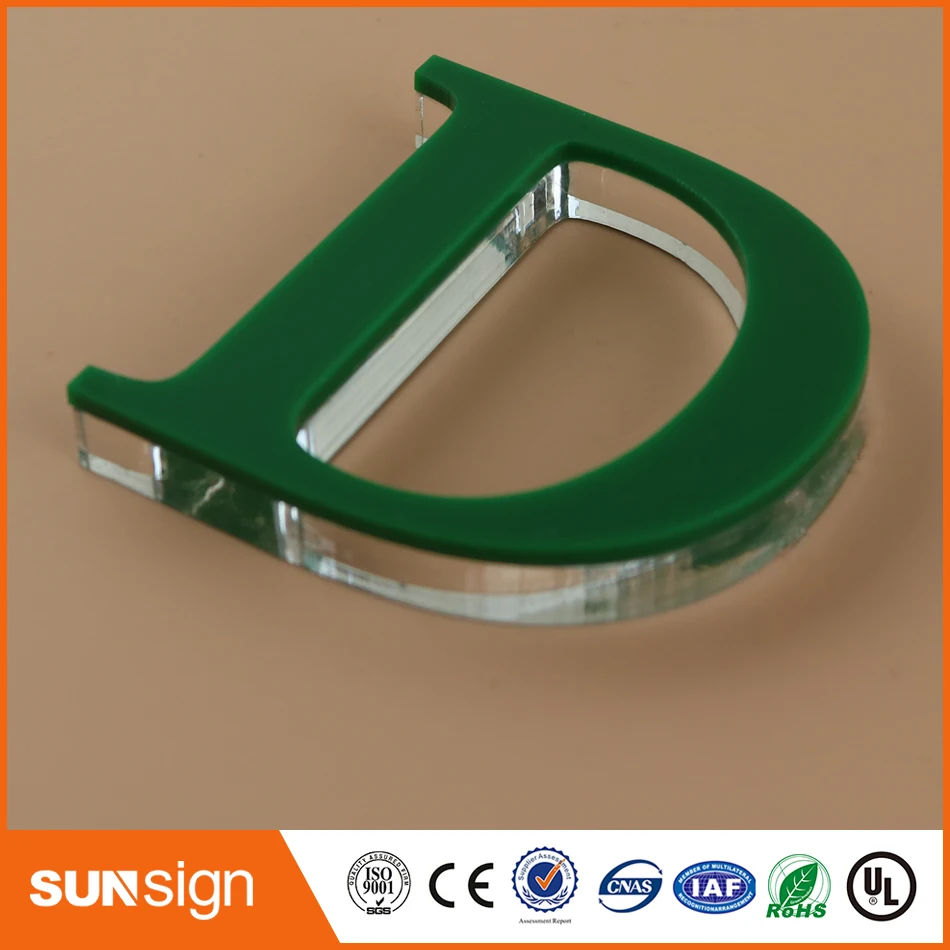 Наружная вывеска из зеленого плексигласа с буквами на заказ|plexiglass letters|custom letter