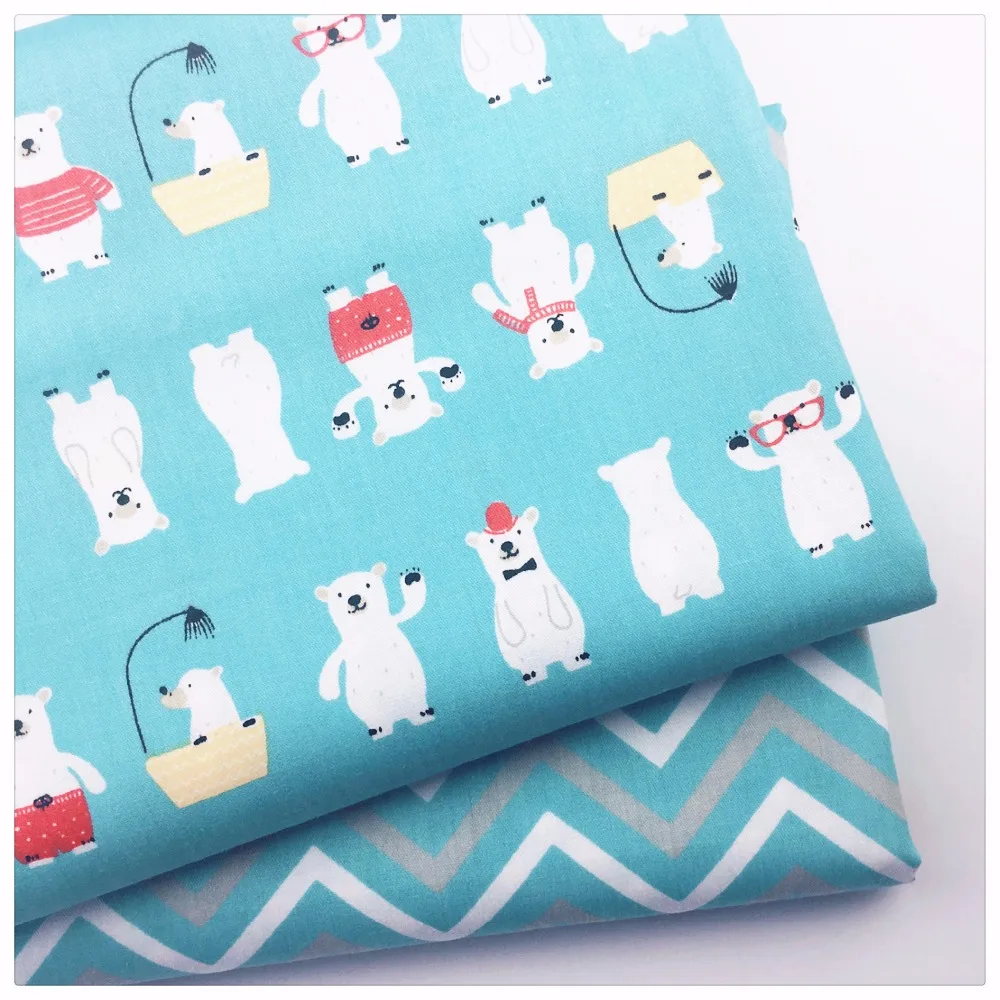 Новый синий медведь волна DIY Детские подушки в технике пэчворк Ручная работа