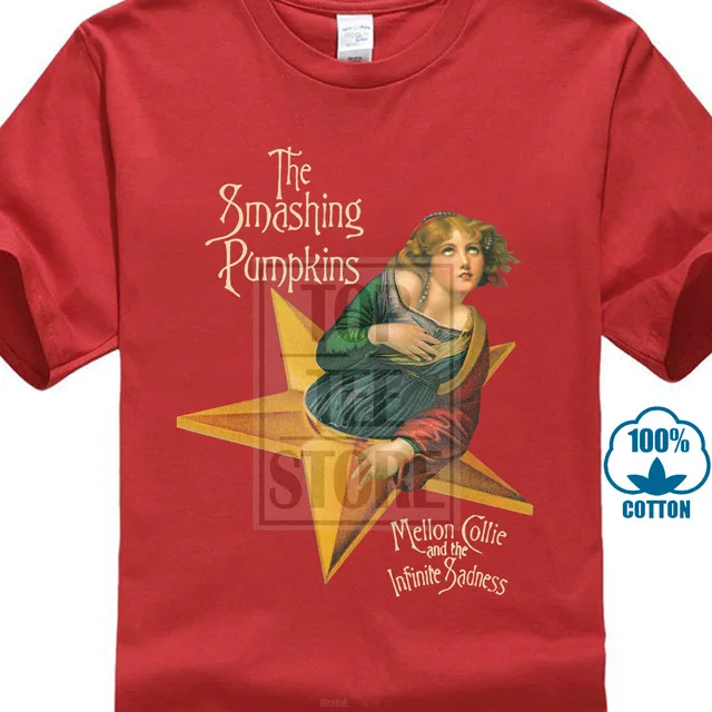 Футболка с надписью «Mellon Collie And The Infinite sadnesse», Повседневная футболка, Мужская Классическая футболка с коротким рукавом и рисунком