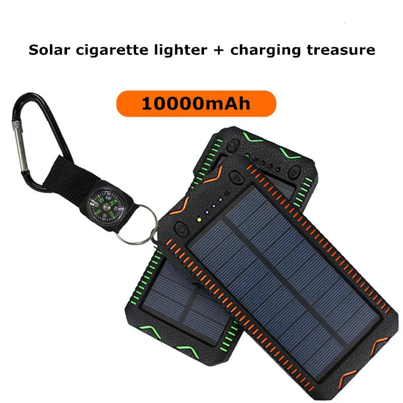 NTSPACE Солнечный Мощность банк Водонепроницаемый 10000mAh Солнечное Батарея Dual USB