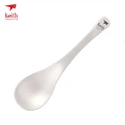 Титановая Ложка Keith, 1 шт., походная ложка, посуда для улицы, с длинной ручкой, 170 мм, легкая, для здоровья, титановый Титановая Ложка Ti5204