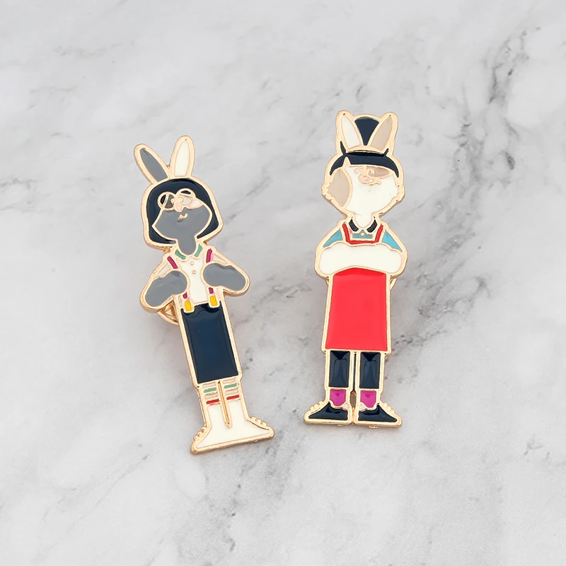 Симпатичная брошка с кроликом из мультфильма кролик модное забавное красное