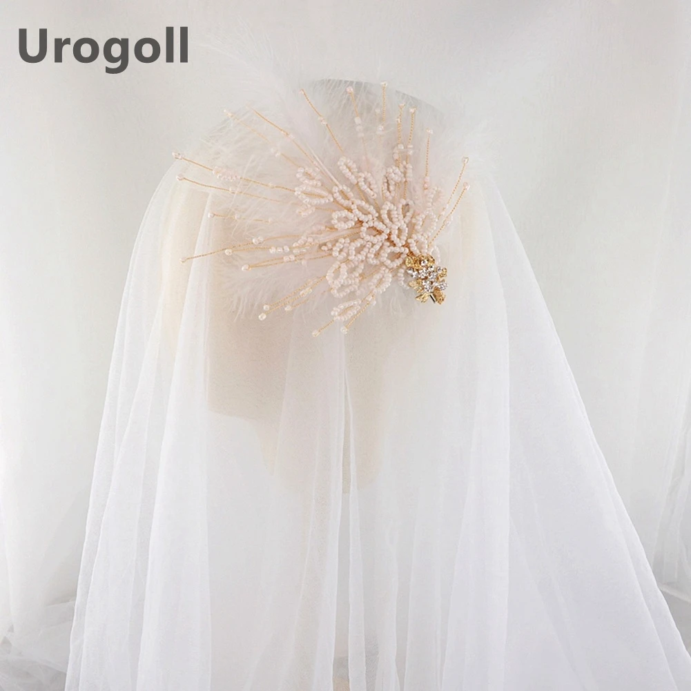 Модный кристалл свадебный головной убор аксессуары Стразы КАПЛЕВИДНАЯ перьевая