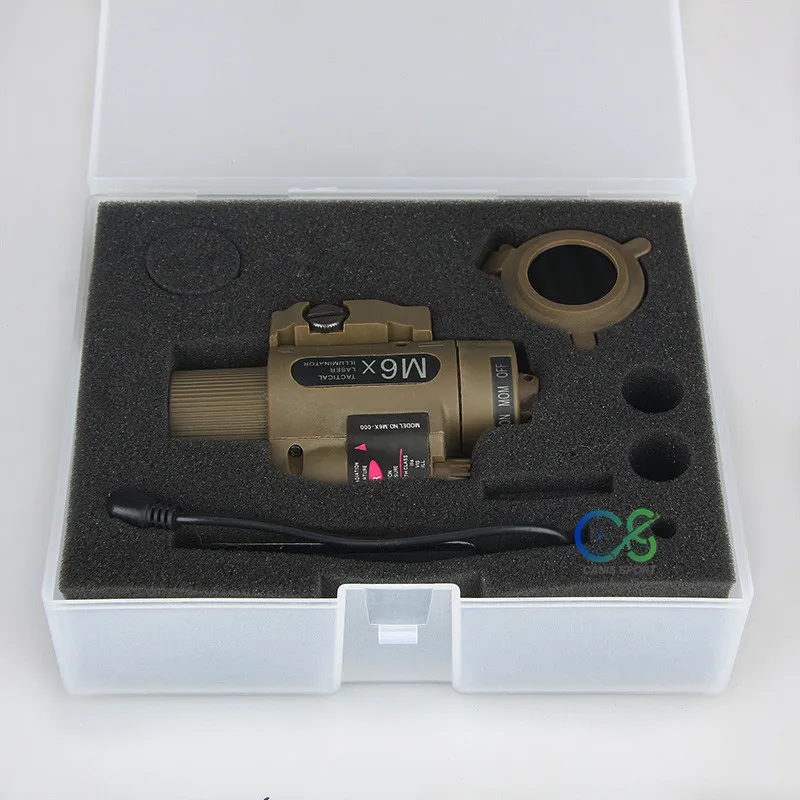 Тактический светильник TRIJICON M6, охотничий белый светильник с красным лазерным прицелом для охоты на открытом воздухе, gs15-0007R