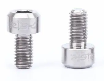 Риска M5x9mm велосипедные винты Титан сплав MTB Горный тормоза дорожного велосипеда винт для кабеля болты 3 цвета велосипедные аксессуары 2 шт./лот - Цвет: Titanium
