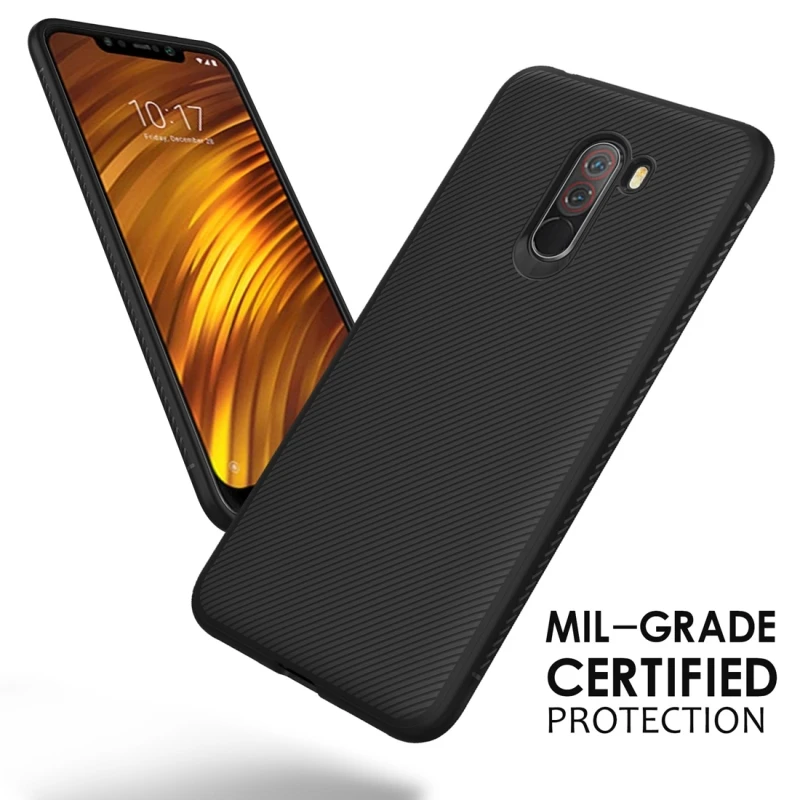 Серия lenuo Leshen для Xiaomi Pocophone F1 текстурированный ТПУ чехол в полоску F1|Бамперы| |