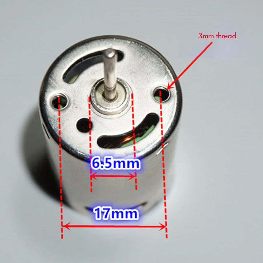 Никелированный высокоскоростной двигатель 370 постоянный ток 3 В 6 в 7 2 12 с угольной