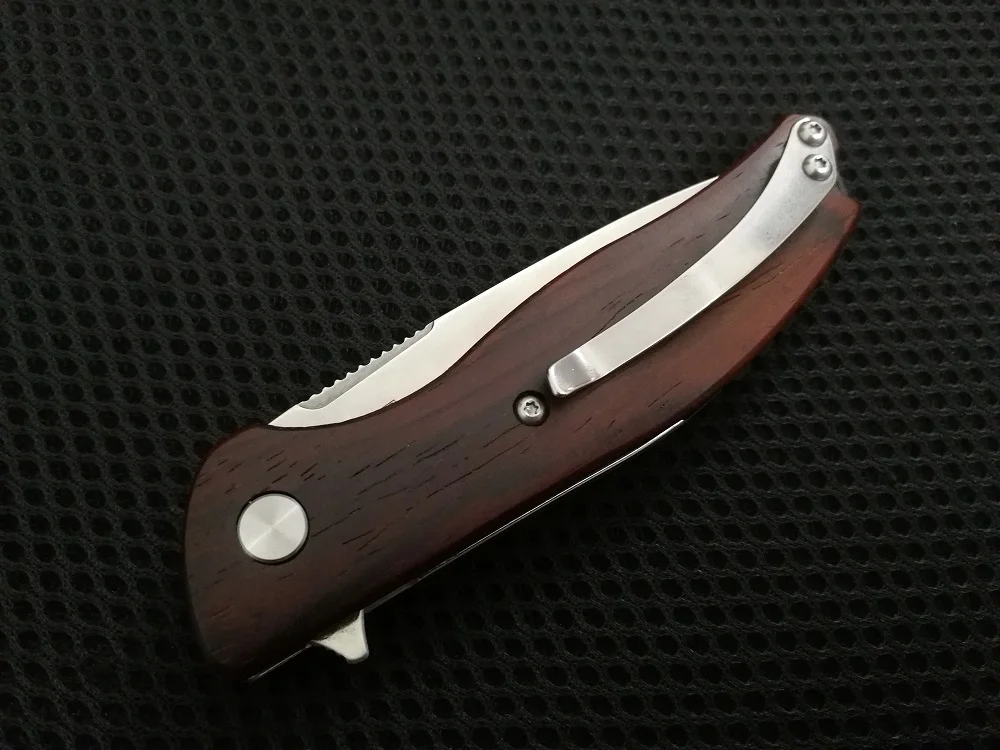 JohnnyJamie Speedball Mini F3 3,3" 100 г Тактический шарикоподшипник Флиппер складной нож D2 лезвие деревянная ручка тактический нож для повседневного использования s