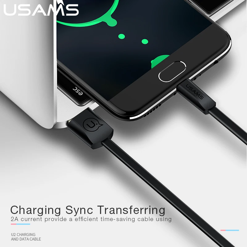USAMS Micro Зарядка через usb кабель для samsung huawei Xiaomi телефонный Быстрая зарядка Android