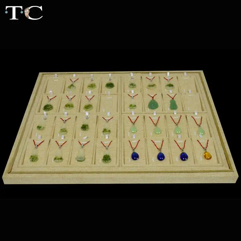 Оптовая продажа льняное ожерелье поднос для демонстрации украшений 40*50 см |