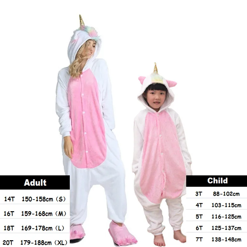 С персонажами из мультфильмов для мальчиков и девочек Kigurumi Пижама в виде животных Единорог Комбинезоны для Для женщин Пижама для взрослых обувь с рисунками из аниме, единорог, Детская Пижама, ночное белье - Цвет: gold horn unicorn