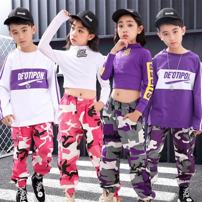 Детские костюмы для уличных танцев девочкам джаз танец костюм с камуфляжным