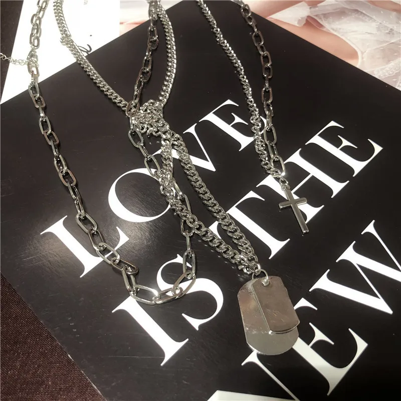 Женское колье из нержавеющей стали многослойное Ювелирное Украшение в стиле хип