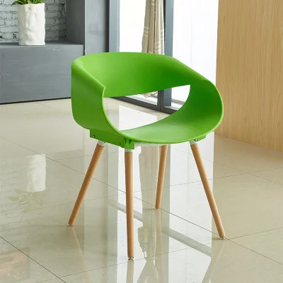 style4 Скандинавское модное современное пластиковое кресло креативное кресло для отдыха из твердой древесины кофейное кресло - Цвет: style4