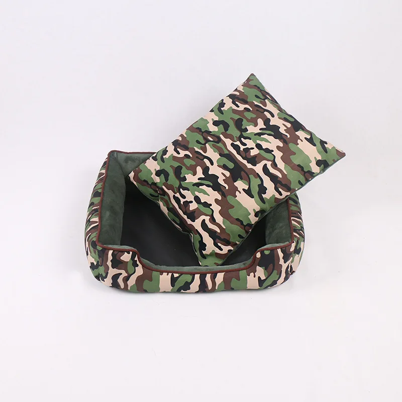 Высокое Качество Зимние теплые кровати для собаки камуфляжная цветной питомник