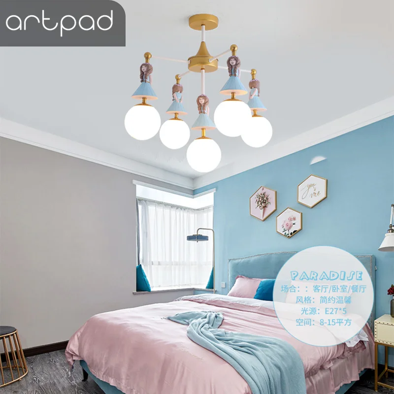 Милая Детская люстра принцессы освещение девушки дети ребенок детская комната