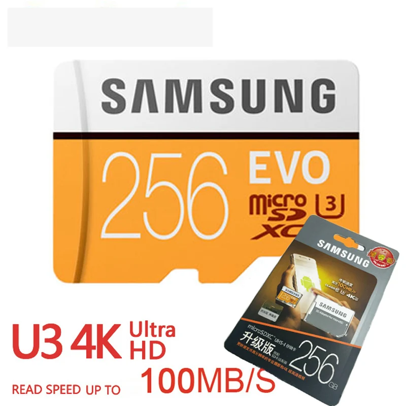 SAMSUNG карта памяти MicroSD 64 ГБ EVO Карты Памяти Micro SD SDXC 48 М/с водонепроницаемый C10 TF Trans