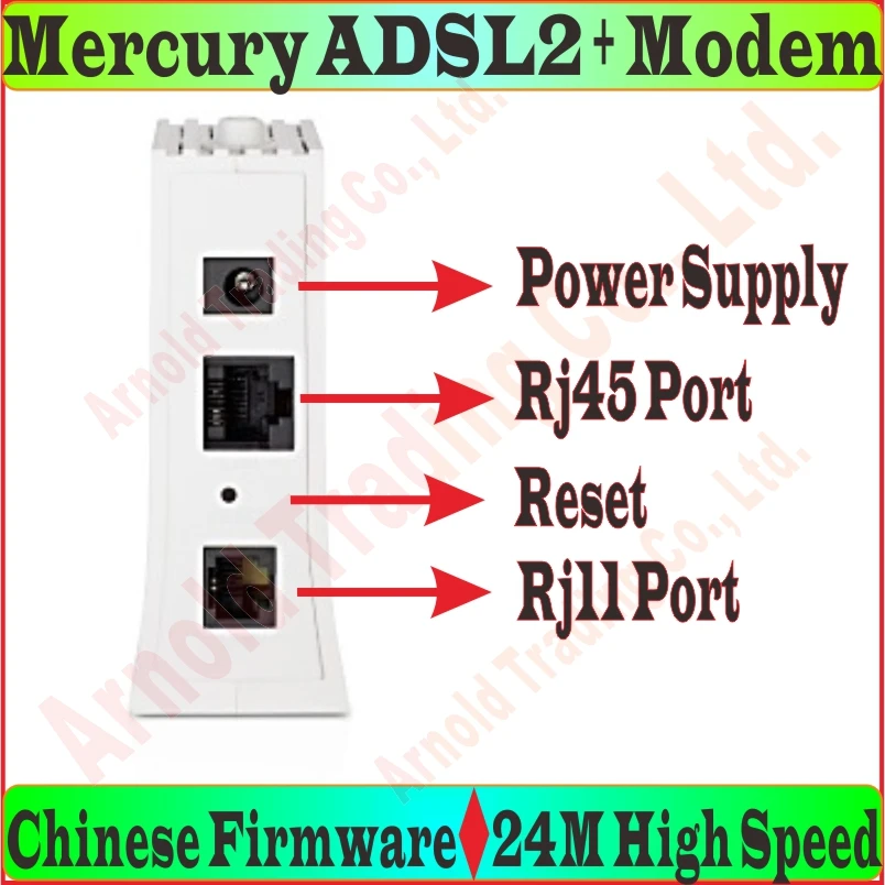 Высокоскоростной модем Mercury ADSL ADSL2 для ЕС/Австралии/Великобритании/США