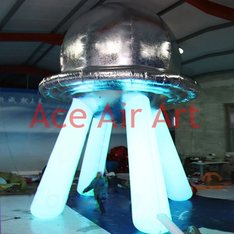 Гигантский надувной купол НЛО silve flying saucer Dome модель с подсветкой | Дом и сад