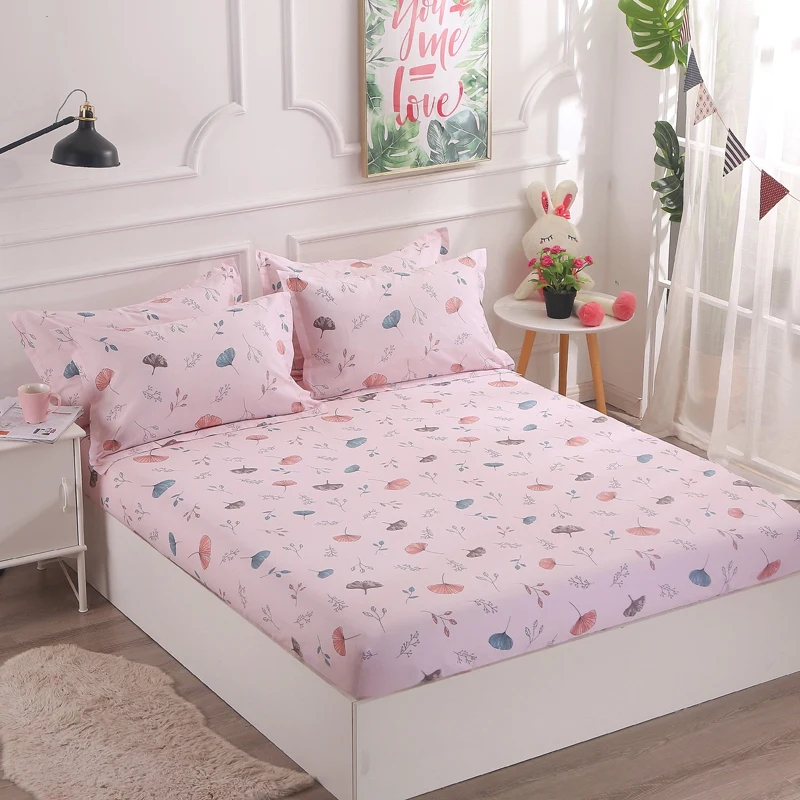 100% хлопок легкая простыня хорошо продуманный розовый цветочный узор королева