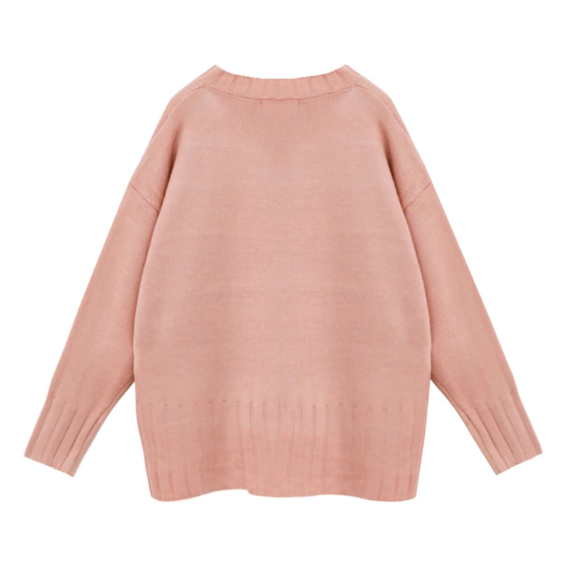 2019 Autumn New Women's Pullovers Sweater O-neck Solid Loose Full Sleeve Korean Simple Fashion Casual Style Hot Sale T97213D | Женская