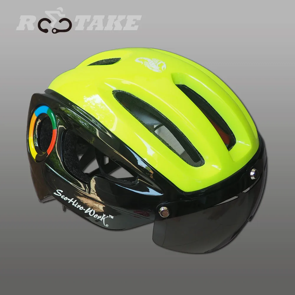 Сверхлегкий шлем для детей дорожного/горного велосипеда линзы с очками