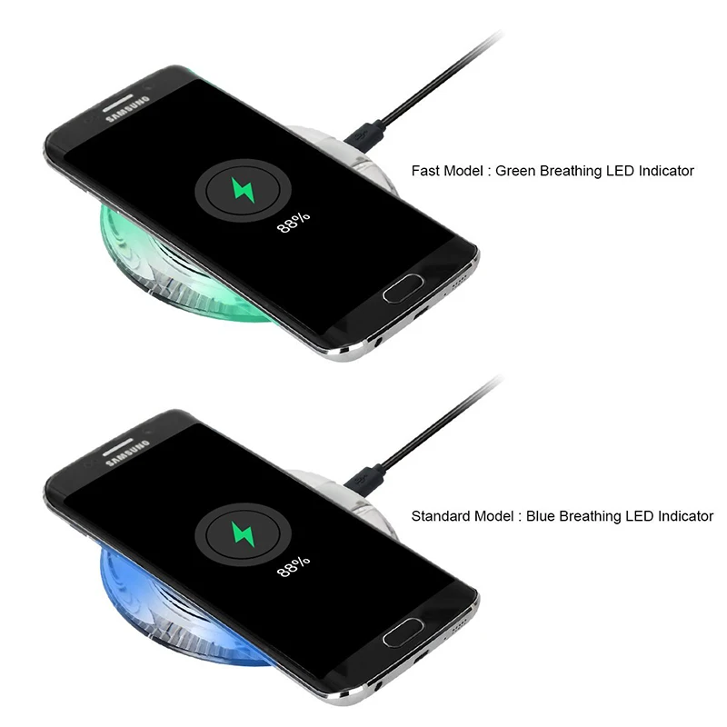 Haissky Qi Беспроводное зарядное устройство для iPhone X 8 Plus 10 Вт USB быстрая Беспроводная