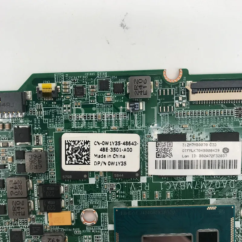 Высокое качество для Chromebook 11 3120 материнская плата ноутбука CN 0W1Y35 W1Y35 HM67 SR1DU 2955 4 ГБ