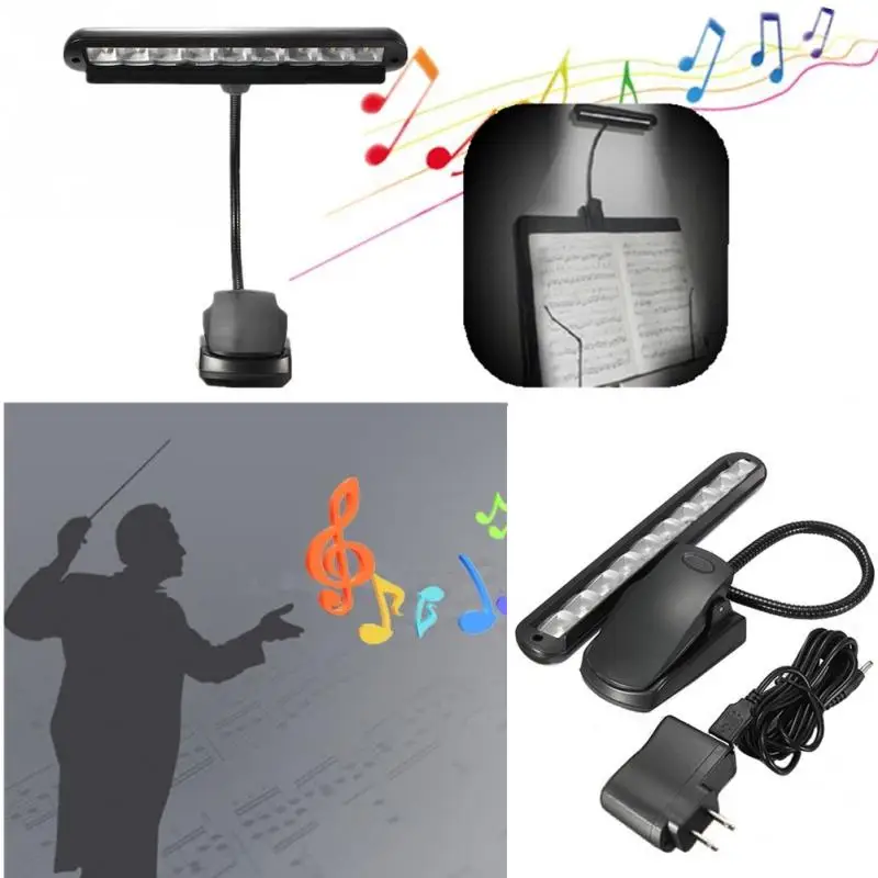 9 светодиодный световые стойки для музыки Портативный Гибкий гусиный глаз лампа