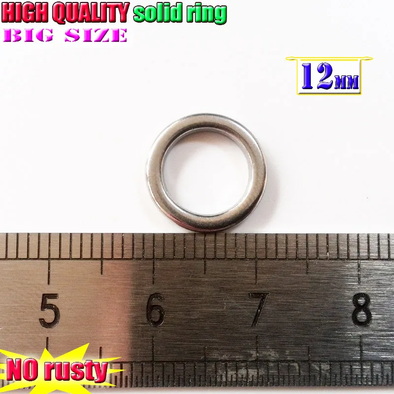 12mm 20pcs Новое большое рыболовное твердое кольцо не ржавое из нержавеющей стали высокой плотности рыболовные инструменты рыболовное кольцо 20 шт./лот - Цвет: 12mm 20pcs