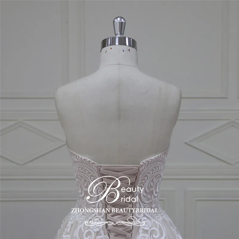 Роскошное Свадебное платье Beautybridal 100% реальные фотографии роскошное кружевное с
