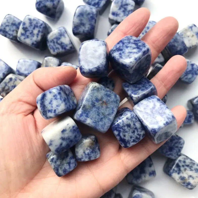 

100g Natural Cube Blue Sodalite Stone Tumbled Stones Healing Crystals Gemstone Natural Stone Crystal