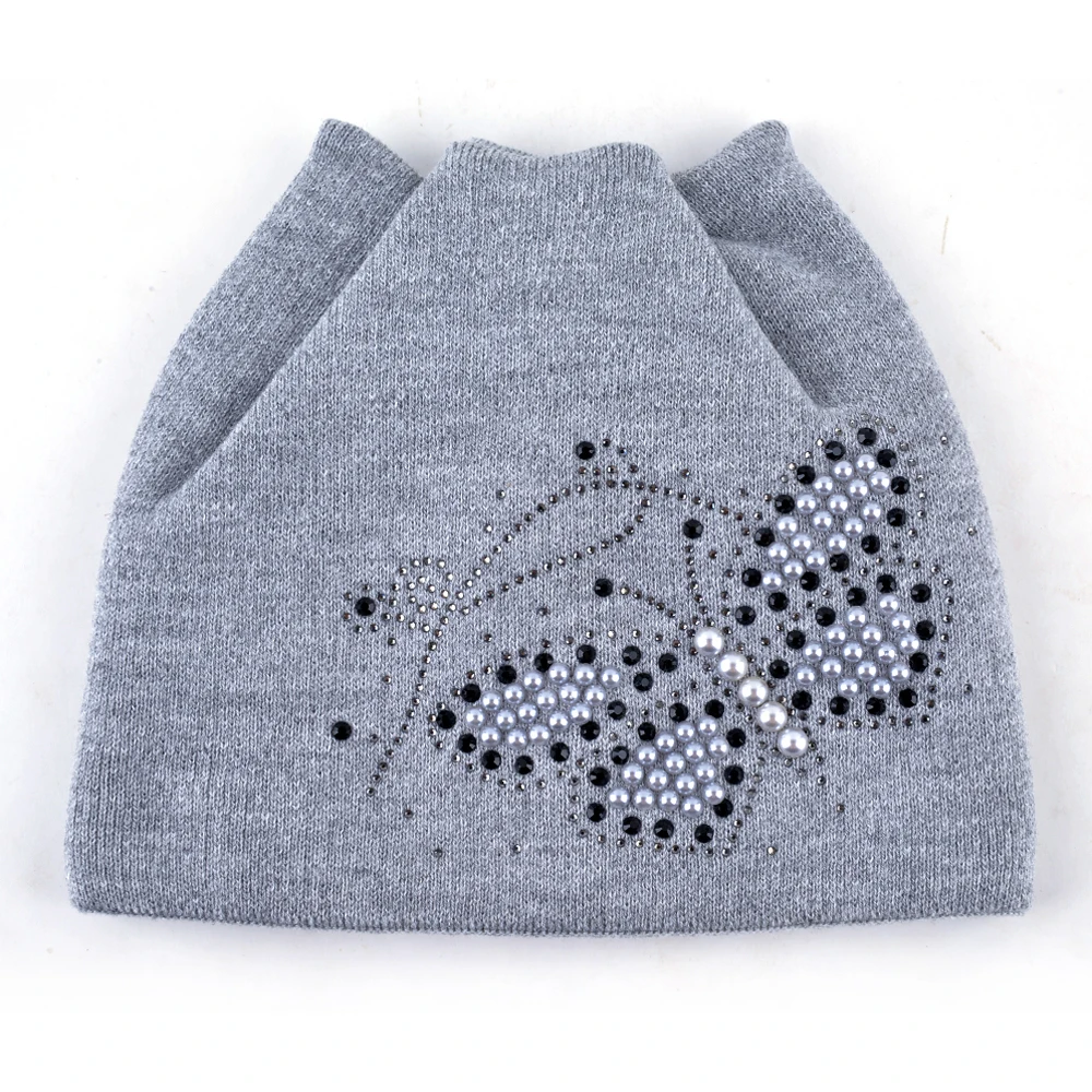 шапка женская зимняя с ушками Вязать Для Женщин Шапочки головные уборы для