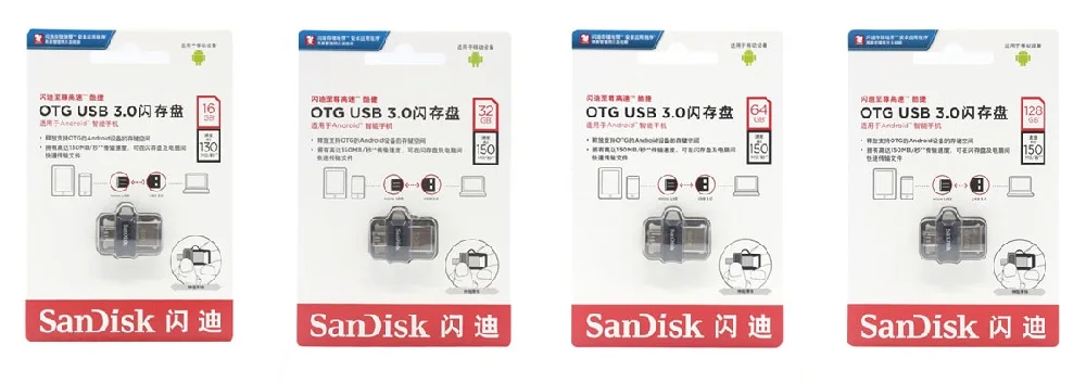 Продукт sandisk OTG USB флеш-накопитель Usb 3,0 мини-флеш-накопитель 128 ГБ микро Usb флешка 16 ГБ 32 ГБ 64 ГБ Флешка для устройства android