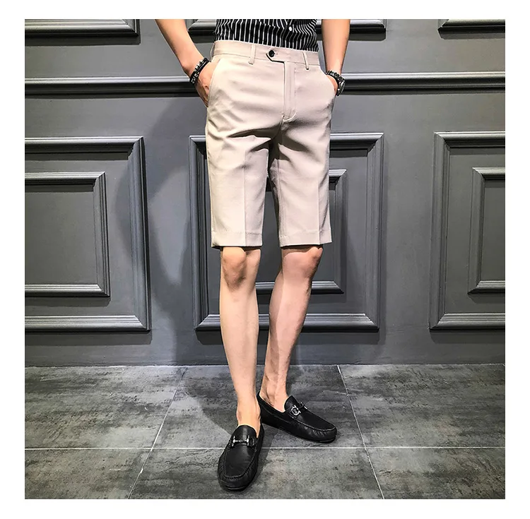 Короткий костюм брюки мужские платья брюки красные пятые Брюки Slim Fit Королевский синий Pantalon Slim Homme летние шорты Calca Social casual