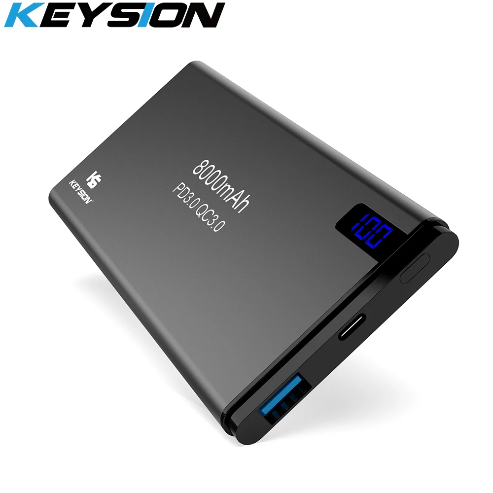 Внешний аккумулятор KEYSION 8000 мАч для iPhone Samsung Huawei Type C PD быстрая зарядка + 3 0 USB