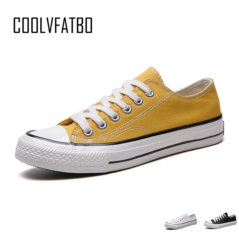 Кроссовки COOLVFATBO мужские с вулканизированной подошвой классические холщовые