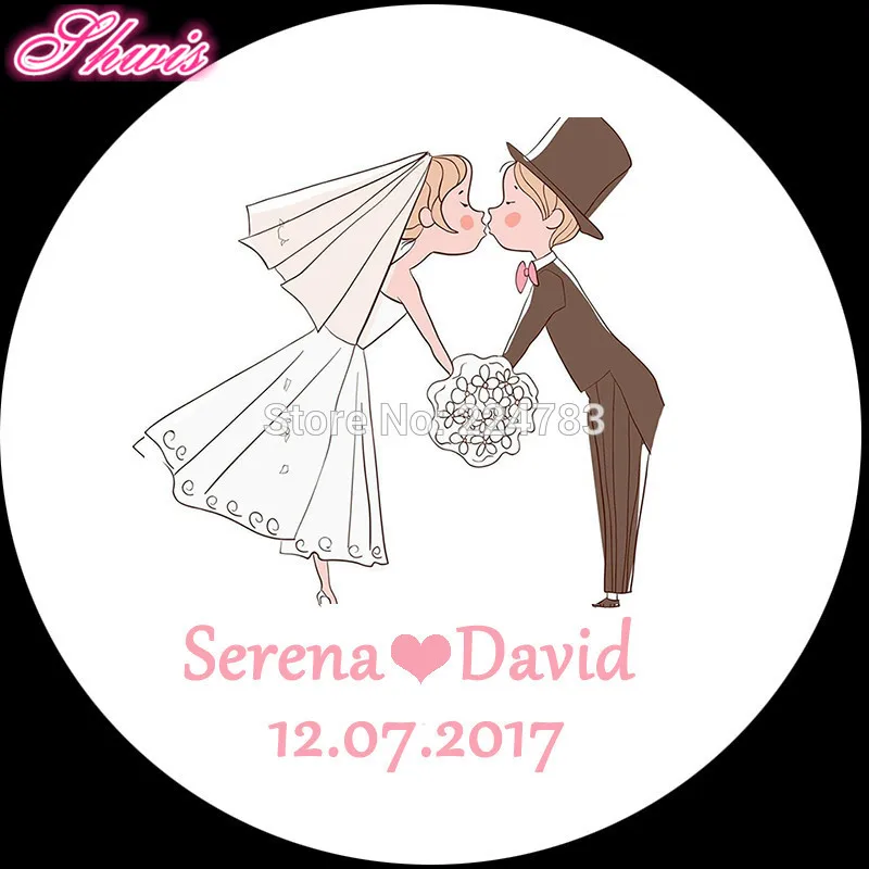 100 шт. персонализированные бумажные наклейки для свадебного украшения конверты