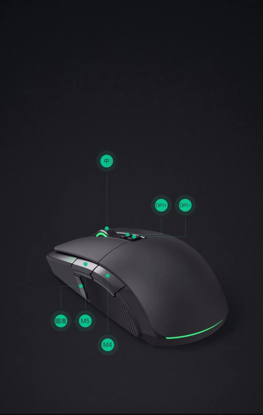 Xiaomi игра Мышь Портативный провода/Беспроводной 2,4 GHz двойной режим 7200DP 6 Кнопка RGB светильник офис Мышь Поддержка Mac OS windows