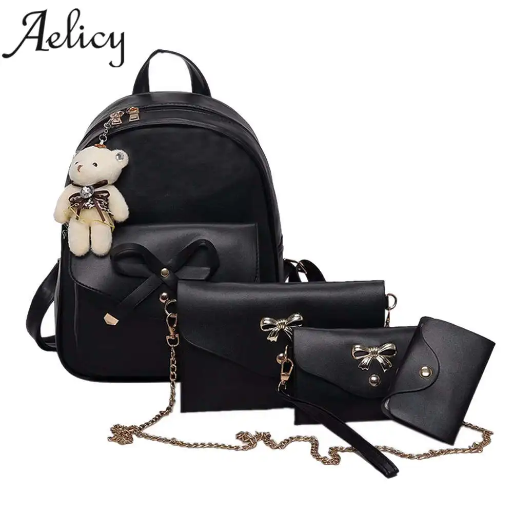 Aelicy, 4 комплекта, роскошный рюкзак, женские сумки на плечо, четыре штуки, сумка-тоут, сумки через плечо, женские сумки известных брендов, bolsa feminina mochila