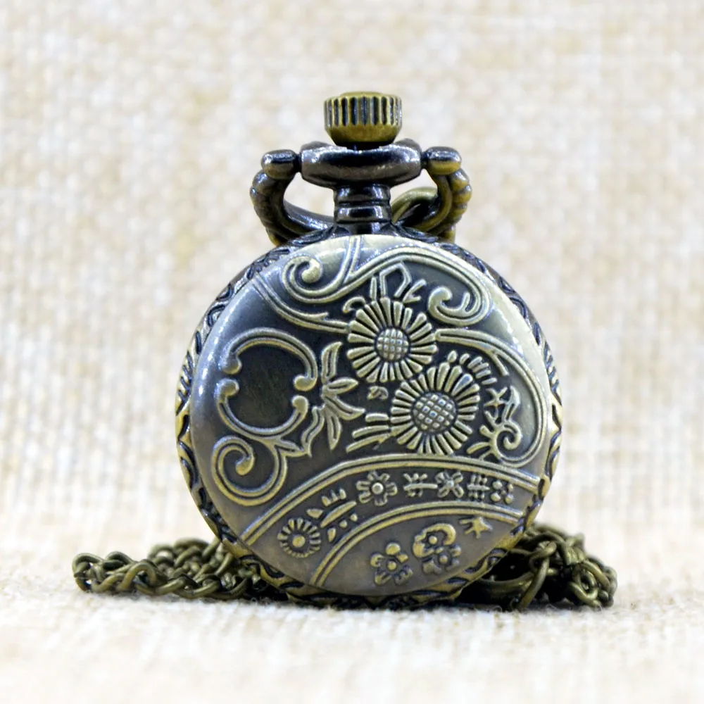 Новый Бронзовый Малый Корабль Парусник кварцевые карманные часы Analog подвеска
