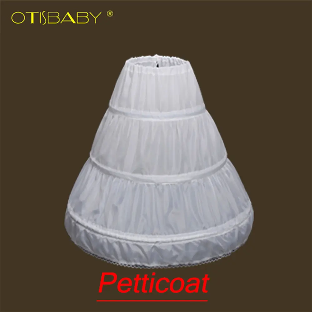 Petticoat Торжественное кружевное длинное вечернее платье без рукавов для выпускного бала, платье-пачка с оборками для дня рождения знаменитостей для От 5 до 14 лет - Цвет: Petticoat