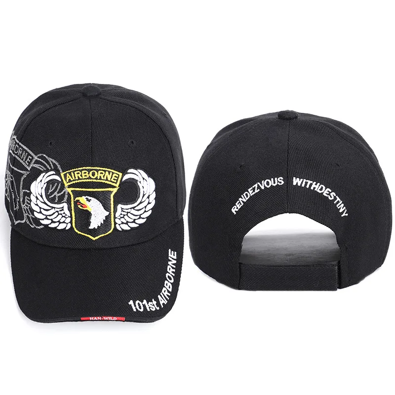 Новый бренд 101st Airborne Eagle бейсболка с вышивкой Мужская армейская тактическая Кепка
