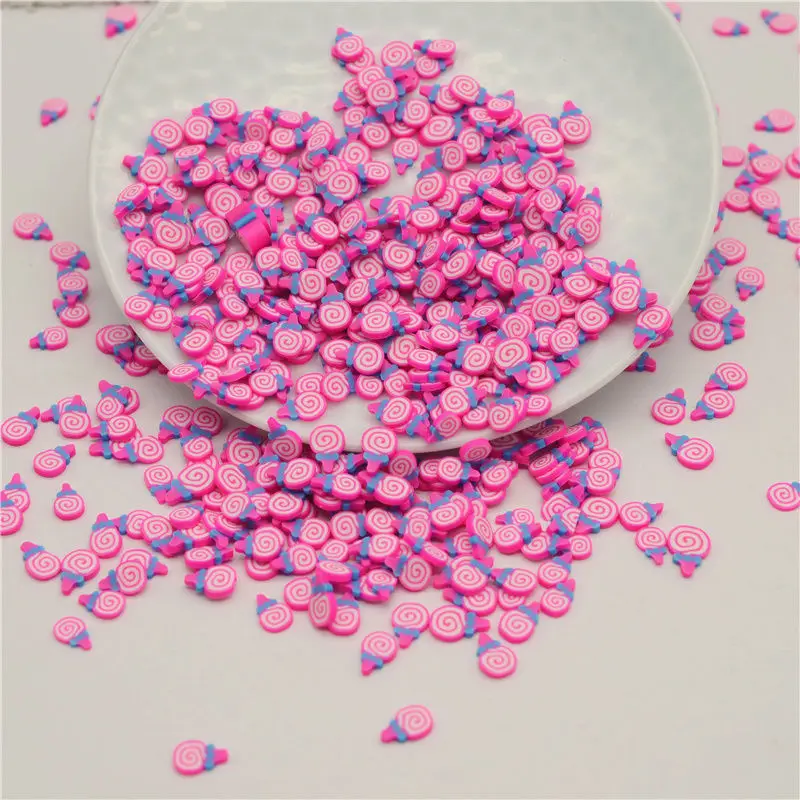 lolipop Pink 5mm 50 г/лот полимера Горячая Полимерная глина декоративная обсыпка Конфета Сделай Сам/присутствует/торт посыпка для ремесленничество, "сделай сам" - Цвет: lolipop Pink 5mm