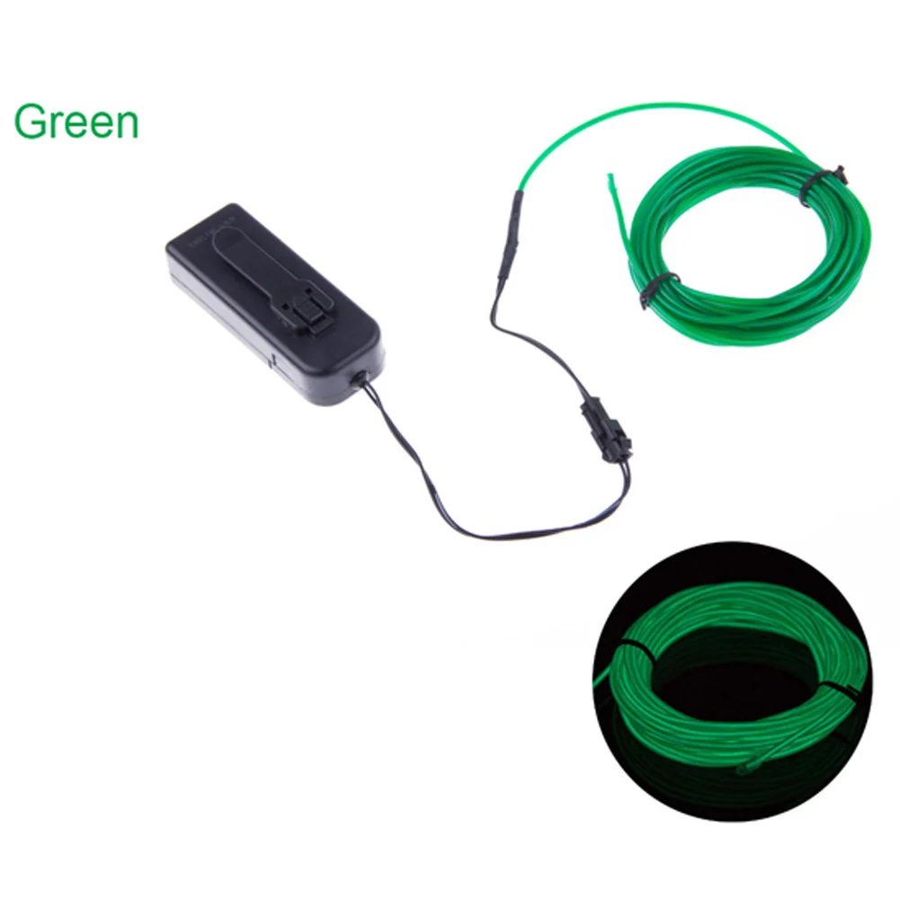ZKNOC 1PC Flexible Neon LED Light Glowing EL Wire Strip Tube with Controller Car Dance Party Decoration Indoor Outdoor Lighting | Дом и сад