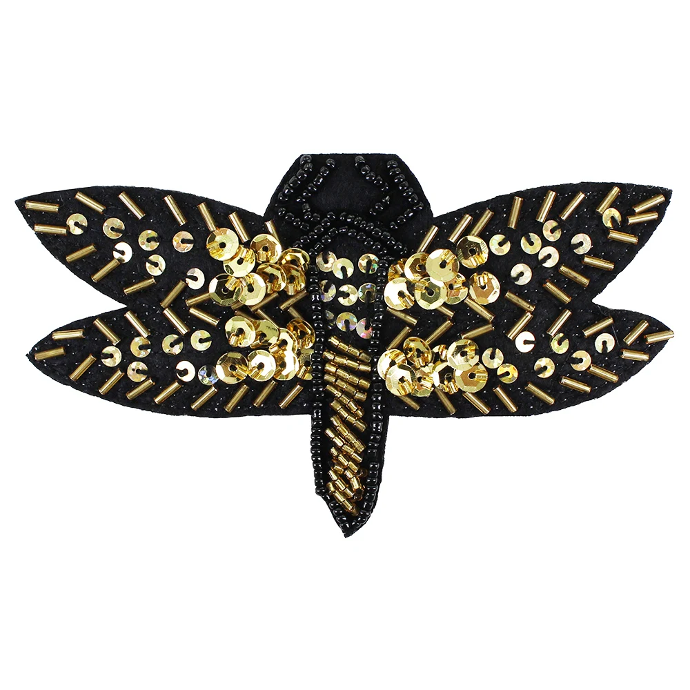 10 шт. стразы значок с бриллиантом стрекозы нашивки бисером Аппликации сумки для