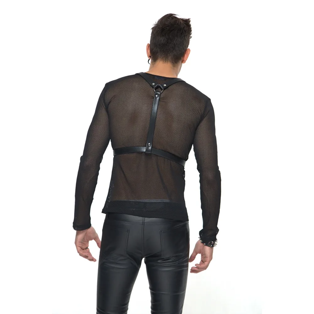 Мужские металлические уплотнительные кольца из искусственной кожи на спине