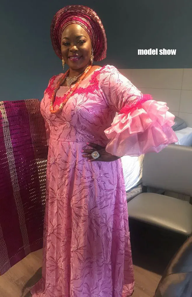 Чисто белая мягкая вышивка африканская швейцарская кружевная вуаль ткань